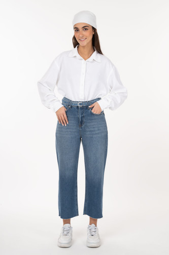 شلوار جین زنانه مدرن دمپا کات جک پات ریزشی royal jeans
