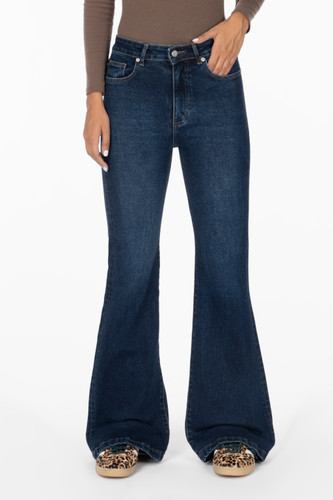 شلوار جین زنانه بوتکات فلکس(کشی) آبی تیره رویال جین Royal Jeans