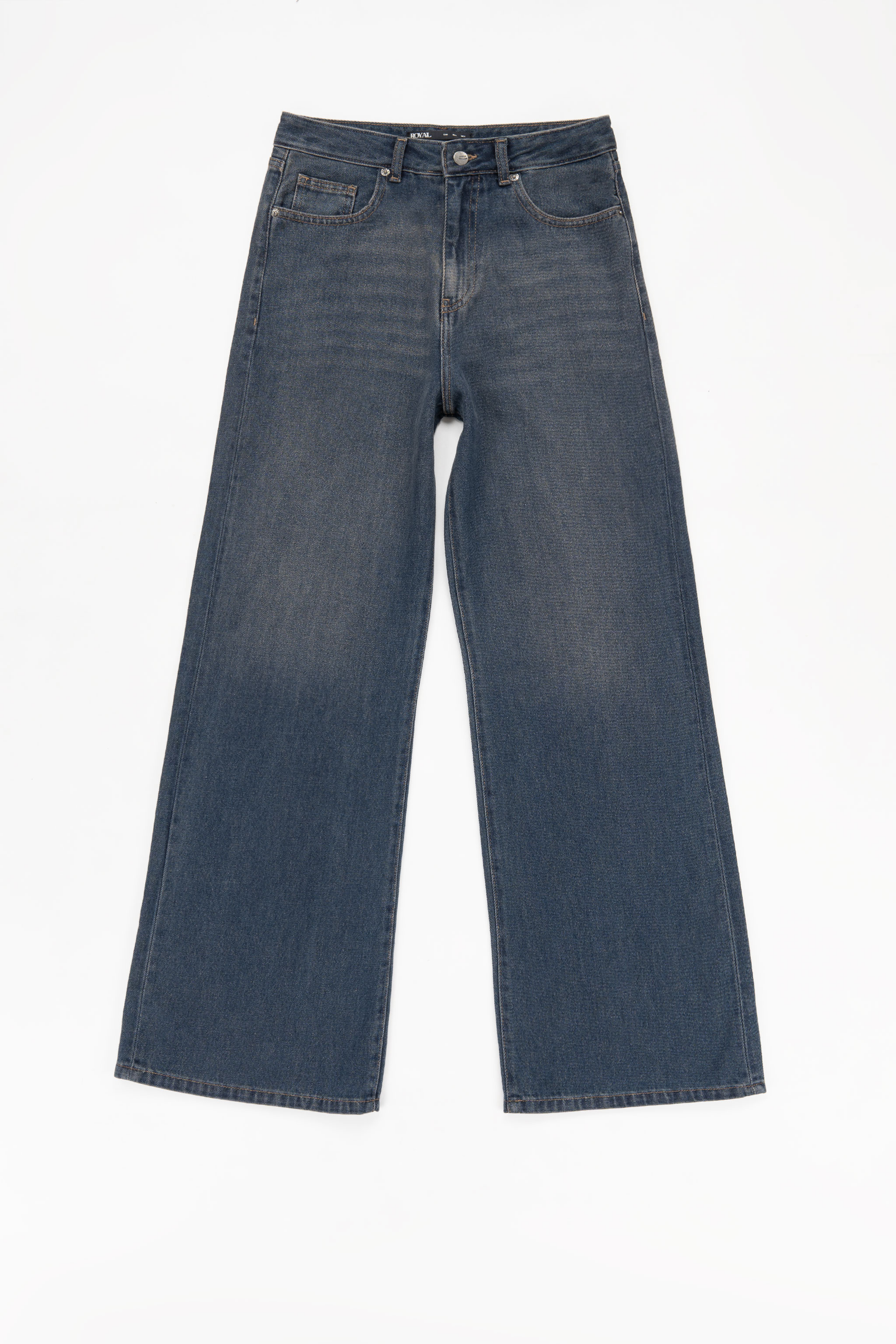 شلوار جین زنانه بگی آبی تیره جک پات ریزشی رویال جین royal jeans